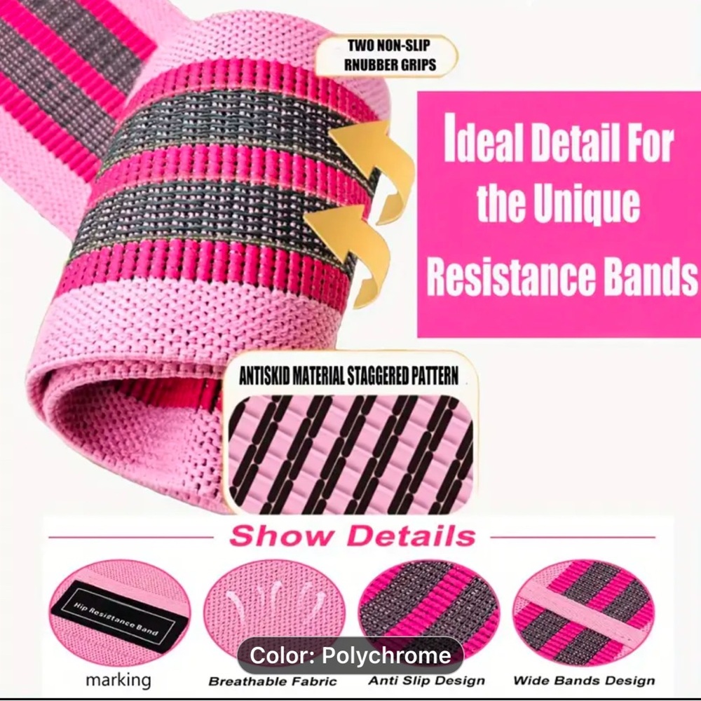 Yoga 3pcs Resistance Bands, Multi-functional Fitness Tension Bands - Picture 7 of 7